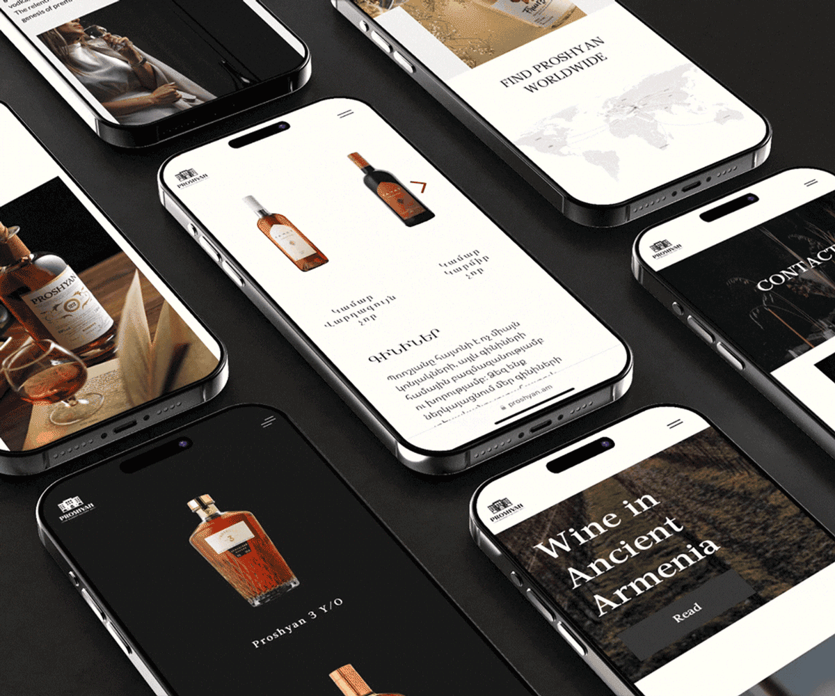 Website Creation for Proshyan Brandy Factory