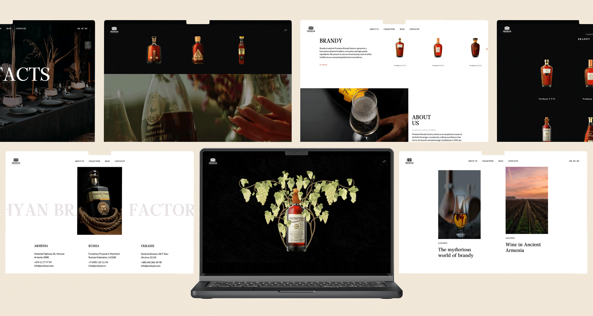 Website Creation for Proshyan Brandy Factory